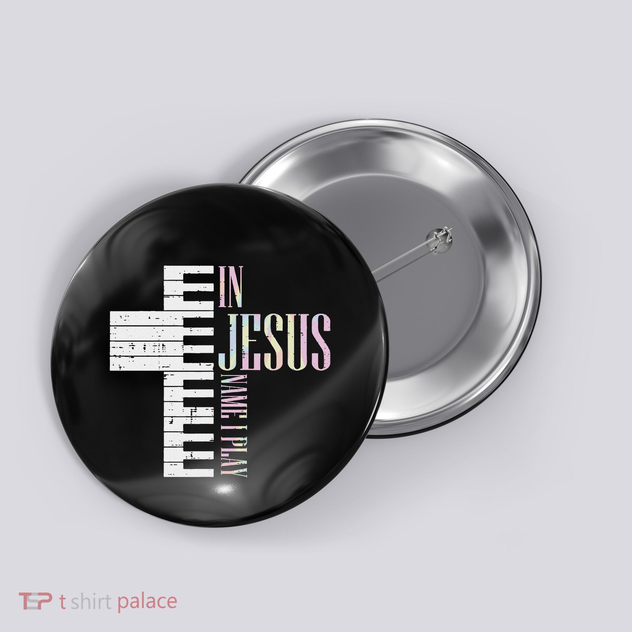 Jesus Name I Play Piano Christian Pianist Button
