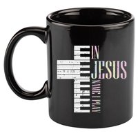 Jesus Name I Play Piano Christian Pianist 11oz C Handle Ceramic Mug