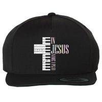 Jesus Name I Play Piano Christian Pianist Wool Snapback Cap