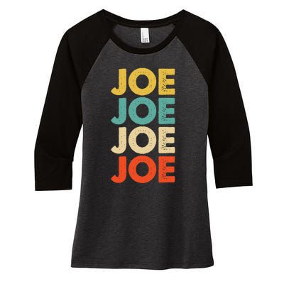 Joe Name Women's Tri-Blend 3/4-Sleeve Raglan Shirt