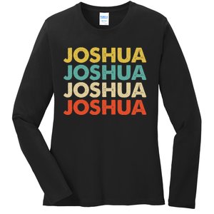 Joshua Name Ladies Long Sleeve Shirt