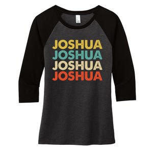 Joshua Name Women's Tri-Blend 3/4-Sleeve Raglan Shirt