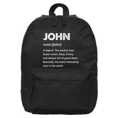 John Name 16 in Basic Backpack