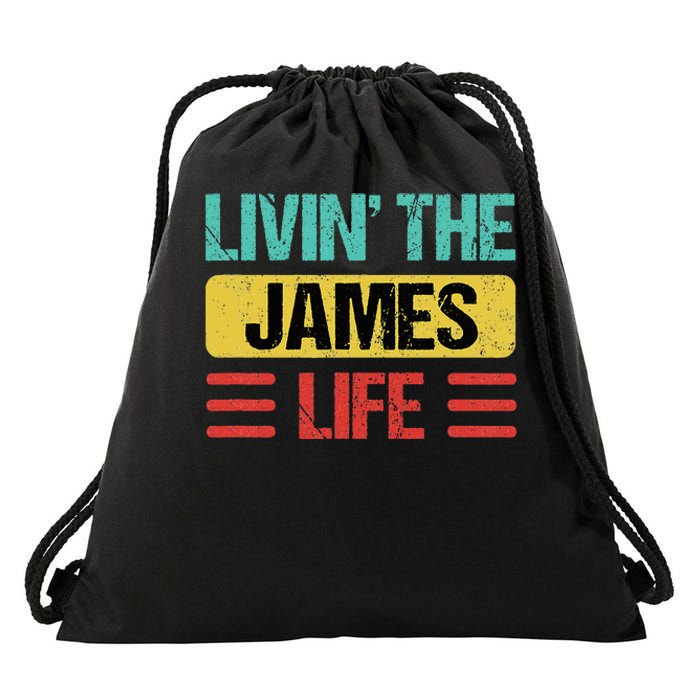 James Name Drawstring Bag