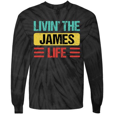 James Name Tie-Dye Long Sleeve Shirt