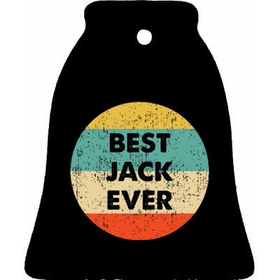 Jack Name Ceramic Bell Ornament