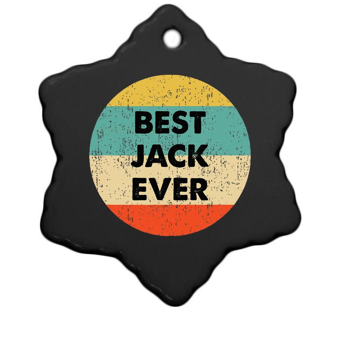 Jack Name Ceramic Star Ornament