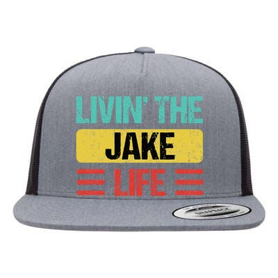 Jake Name Flat Bill Trucker Hat