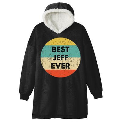 Jeff Name Hooded Wearable Blanket