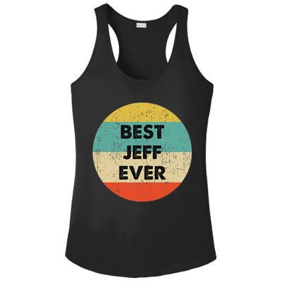 Jeff Name Ladies PosiCharge Competitor Racerback Tank
