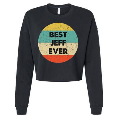 Jeff Name Cropped Pullover Crew