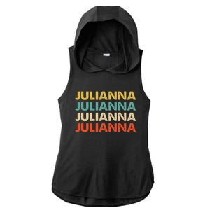 Julianna Name Ladies PosiCharge Tri-Blend Wicking Draft Hoodie Tank