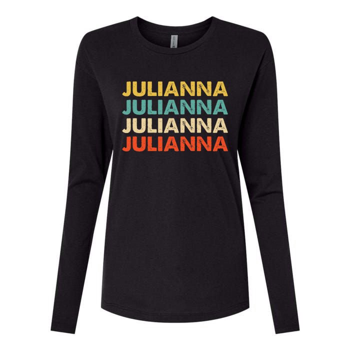 Julianna Name Womens Cotton Relaxed Long Sleeve T-Shirt