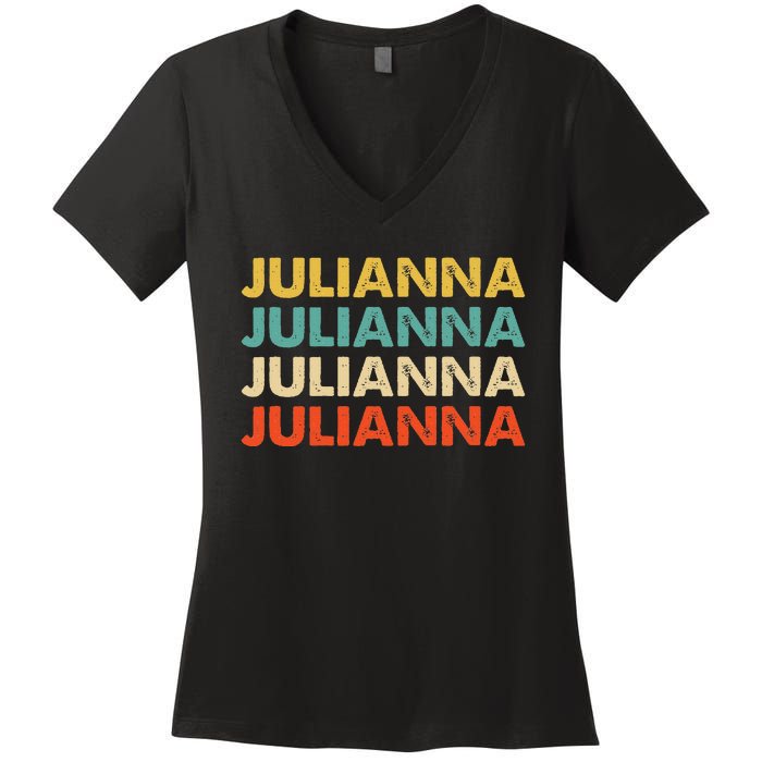 Julianna Name Women's V-Neck T-Shirt