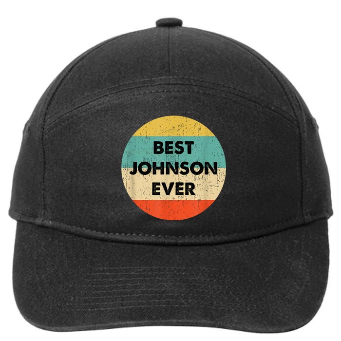 Johnson Name 7-Panel Snapback Hat