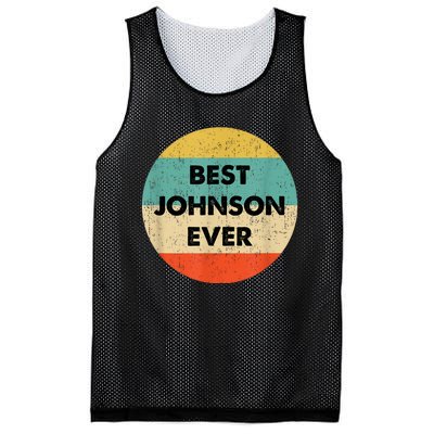 Johnson Name Mesh Reversible Basketball Jersey Tank