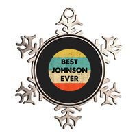 Johnson Name Metallic Star Ornament