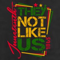 Juneteenth Not Like Us Not Like Us African American Freedom 1865 7 Panel Mesh Trucker Snapback Hat