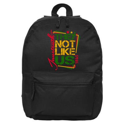 Juneteenth Not Like Us Not Like Us African American Freedom 1865 16 in Basic Backpack