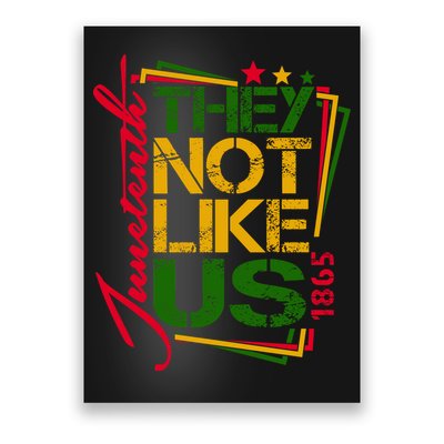 Juneteenth Not Like Us Not Like Us African American Freedom 1865 Poster