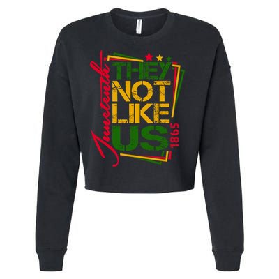 Juneteenth Not Like Us Not Like Us African American Freedom 1865 Cropped Pullover Crew