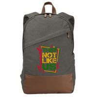 Juneteenth Not Like Us Not Like Us African American Freedom 1865 Cotton Canvas Backpack