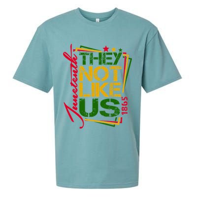 Juneteenth Not Like Us Not Like Us African American Freedom 1865 Sueded Cloud Jersey T-Shirt