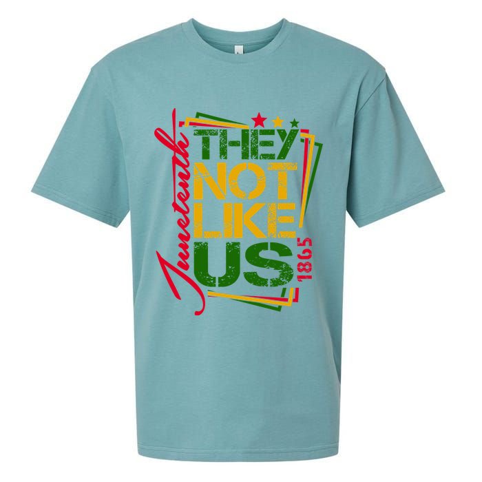 Juneteenth Not Like Us Not Like Us African American Freedom 1865 Sueded Cloud Jersey T-Shirt
