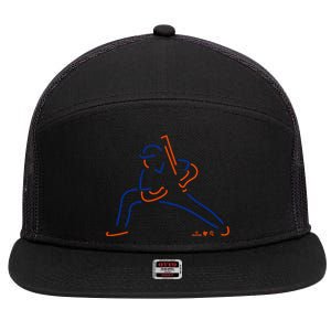 Juan Neon New York Baseball 7 Panel Mesh Trucker Snapback Hat