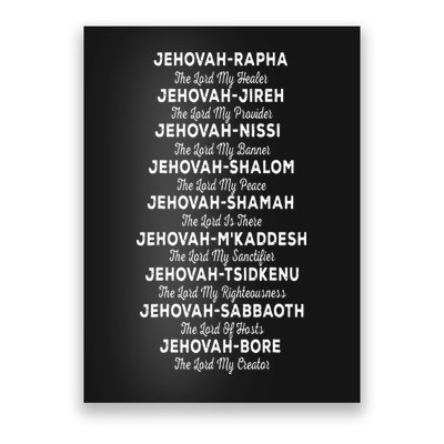 JehovahRapha Names Of God Christian Costume Poster