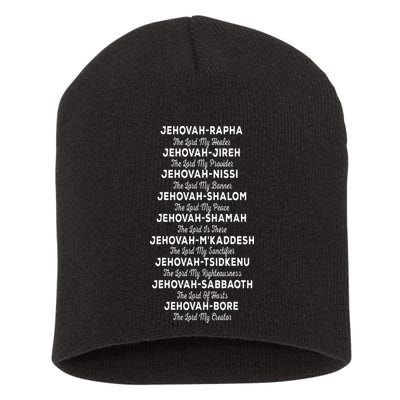 JehovahRapha Names Of God Christian Costume Short Acrylic Beanie