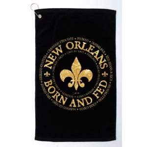 JCombs New Orleans Born And Fed Platinum Collection Golf Towel