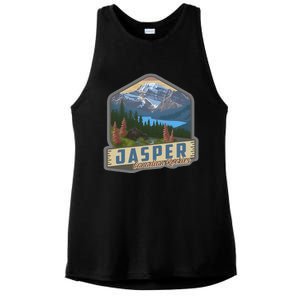 Jasper National Park Canadian Rockies Us Parks Camping Ladies PosiCharge Tri-Blend Wicking Tank