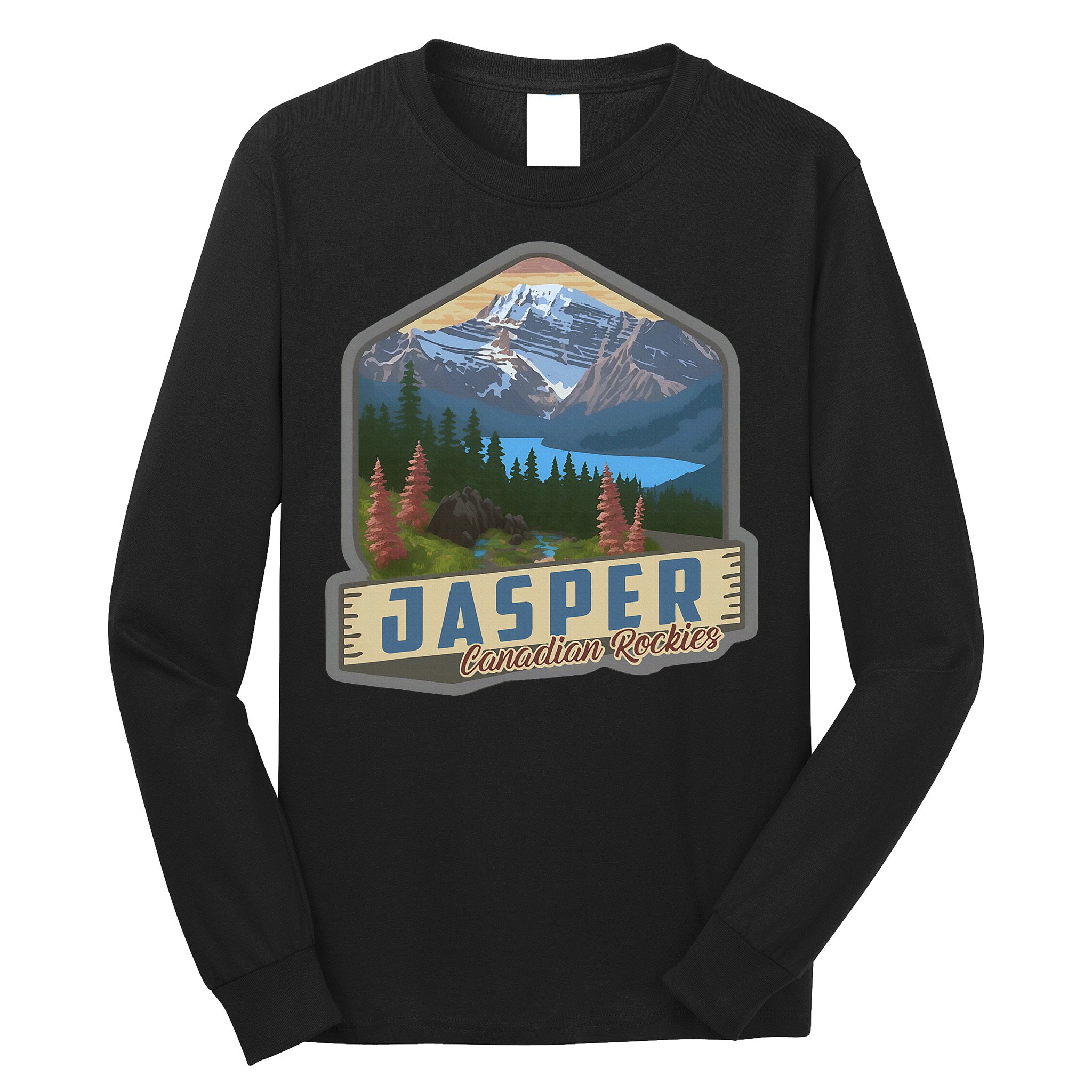 Jasper National Park Canadian Rockies Us Parks Camping Long Sleeve Shirt