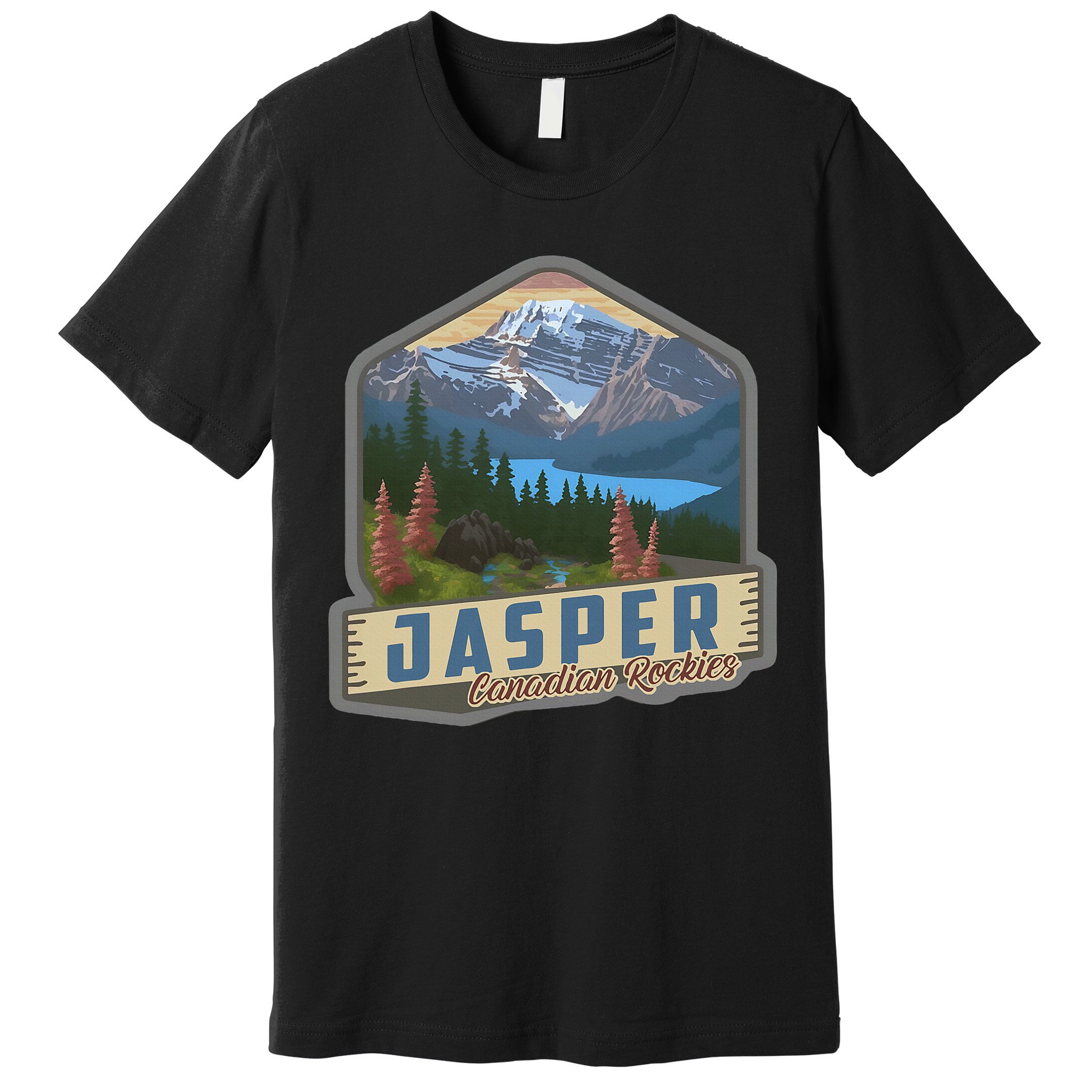 Jasper National Park Canadian Rockies Us Parks Camping Premium T-Shirt