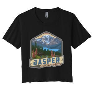 Jasper National Park Canadian Rockies Us Parks Camping Women's Crop Top Tee