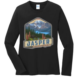 Jasper National Park Canadian Rockies Us Parks Camping Ladies Long Sleeve Shirt