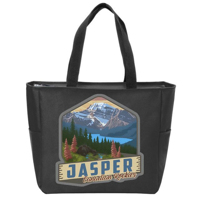 Jasper National Park Canadian Rockies Us Parks Camping Zip Tote Bag