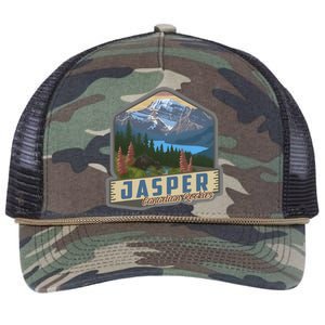 Jasper National Park Canadian Rockies Us Parks Camping Retro Rope Trucker Hat Cap