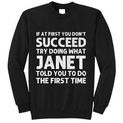 Janet Name Personalized Birthday Funny Christmas Joke Sweatshirt