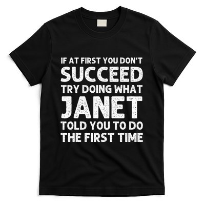 Janet Name Personalized Birthday Funny Christmas Joke T-Shirt