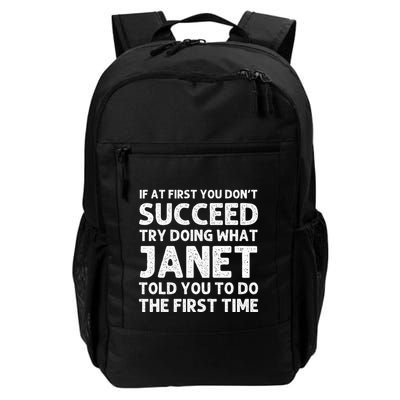 Janet Name Personalized Birthday Funny Christmas Joke Backpack