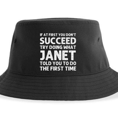 Janet Name Personalized Birthday Funny Christmas Joke Sustainable Bucket Hat