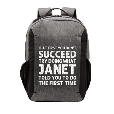 Janet Name Personalized Birthday Funny Christmas Joke Vector Backpack