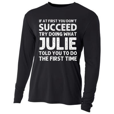 Julie Name Personalized Birthday Funny Christmas Joke Cooling Performance Long Sleeve Crew