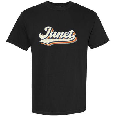 Janet Name Personalized Vintage Retro Janet Sport Name Garment-Dyed Heavyweight T-Shirt