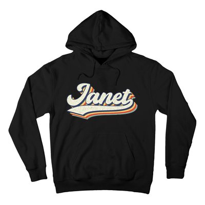 Janet Name Personalized Vintage Retro Janet Sport Name Hoodie