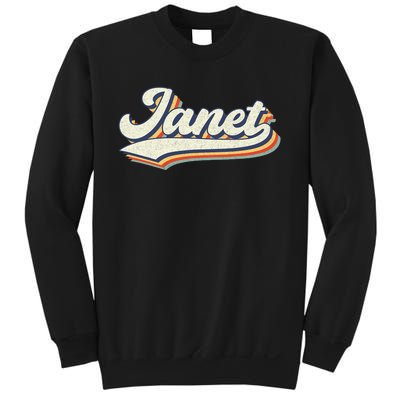 Janet Name Personalized Vintage Retro Janet Sport Name Sweatshirt