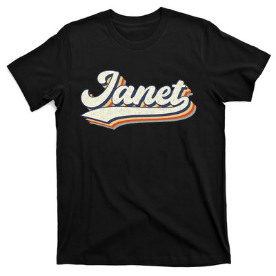 Janet Name Personalized Vintage Retro Janet Sport Name T-Shirt