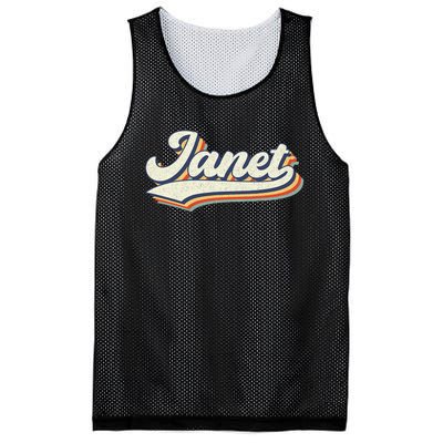 Janet Name Personalized Vintage Retro Janet Sport Name Mesh Reversible Basketball Jersey Tank